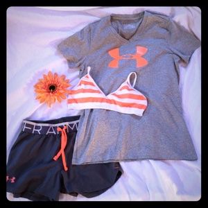 UA Workout Shorts & Tee + FREE Sports Bra!